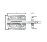 GAH Alberts GAH Alberts Verrou à pêne droit avec boucle fixée, 125 mm, acier, galvanisé Quantité:1