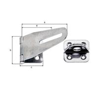 GAH Alberts GAH Alberts Verrou de sécurité avec œillet sur plaque L 83 mm, l 37 mm, couleur acier inoxydable mat Quantité:1