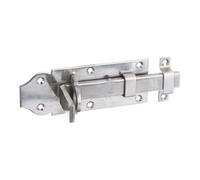 Alberts 116910 Verrou porte-cadenas | droit, avec poignée plate et gâche attachée | acier inoxydable | platine 120 x 45 mm