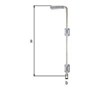 GAH Alberts GAH Bodenschieber L500xS16mm VA gris mat A Bolz.-Tor 40mm Quantité:1