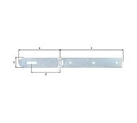 GAH Alberts GAH Überfalle L.210x140mm l.35mm acier galvanisé jaune Quantité:1