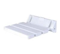 Alberts 140892 Siège de douche rabattable | pour fixation murale | plastique, blanc | 315 x 225 mm