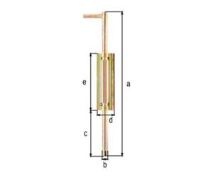 GAH Alberts Tige de boulon Boulon D.18mm L.400mm galvanisé 130mm plaque de course 160x50mm Quantité:1