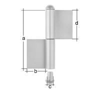 GAH Bande de construction type K04 en 2 parties à souder ( 3000200620 )