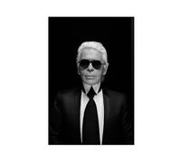 GAHCWB Fashion Guru Karl Lagerfeld 1 Impression sur toile pour chambre à coucher, bureau, chambre à coucher, cadeau 40 x 60 cm