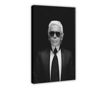 GAHCWB Fashion Guru Karl Lagerfeld 1 Impression sur toile pour chambre à coucher, bureau, chambre à coucher, cadeau 40 x 60 cm