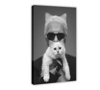 GAHCWB Fashion Guru Karl Lagerfeld 3 Poster sur toile pour chambre à coucher, bureau, chambre, cadeau 60 x 90 cm