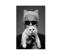 GAHCWB Fashion Guru Karl Lagerfeld 3 Poster sur toile pour chambre à coucher, bureau, chambre, cadeau 60 x 90 cm