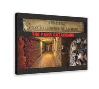 GAHCWB Poster sur toile représentant les catacombes de Paris - Décoration murale pour salon, chambre à coucher - 20 x 30 cm
