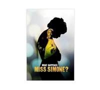 GAHCWB Poster sur toile « What Happened, Miss Simone » pour décoration de chambre à coucher, bureau, chambre, cadeau 20 x 30 cm