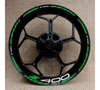 GAHQMSDG Autocollants Jantes Ensemble Complet D'autocollants Réfléchissants Imperméables pour Jante De Moto Z400 Protection Décoration Modification du Moyeu De Roue(U)