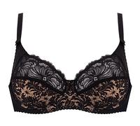 Gaia 534 Chantal Soutien-Gorge Non-Rembourré Tailles Normales Dessins Quotidien Style Classique Forme Flottante Fermeture Derriere -, noir-brun,95G