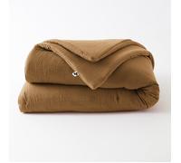 Gaïa - Edredon - Double Gaze De Coton Unie - Camel