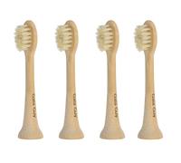 Gaia Guy Lot de 4 têtes de rechange pour brosse à dents électrique en bambou et poils de sanglier - Bambou non revêtu