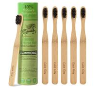 Gaia Guy Petite brosse à dents en bambou - Lot de 6 poils de cheval doux (sans nylon, sans plastique) | Taille compacte pour enfants ou adultes | 100 % compostable, biodégradable, respectueux de