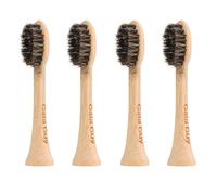 Gaia Guy Têtes de brosse à dents électrique en bambou pur (lot de 4) | Poils en crin de cheval | Compatible avec Philips One | Bambou non revêtu | Pas de noyau PLA caché