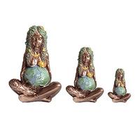 Gaia Lot de 3 statues de la Terre Mère - Grande, Moyenne et Petite Statues de Gaia, Déesse de la Terre