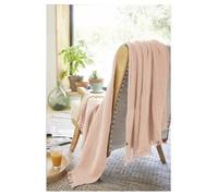 Gaia - Plaid A Franges - Coton - Guimauve
