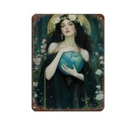 Gaia Print - Affiche giclée en métal vintage - Art nouveau - Pour pub, club, café, bar, maison - Décoration murale - 30 x 40 cm