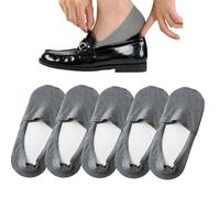 gaïa SOKA One :Les chaussettes invisibles qui tiennent en place Hommes Femmes - 5 Paires Coton Élastique 38-44 - Chaussettes Courtes Respirantes Antidérapantes pour Mocassins et Baskets