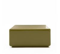 Gaia - Table basse carrée laqué 60x60cm - Vert olive