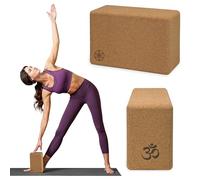Gaiam Brique de Yoga en liège Naturel pour Yoga, Pilates, étirements, équilibre, Gym, méditation, antidérapant, Haute densité, Bords arrondis pour amélioration des Postures, 10,2 x 15,2 x 22,9 cm