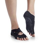 Gaiam Chaussettes de yoga sans orteils, Noir, S-M