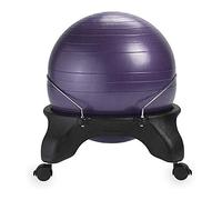 Gaiam Fauteuil d'équilibre Classique Dos Nu - Ballon de Yoga Ergonomique de qualité supérieure pour la Maison et Le Bureau avec Pompe à air, Guide d'exercices (français Non Garanti), Violet