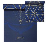 Gaiam Premium Tapis De Yoga Métallique Réversible Bleu Sun Moon 6Mm