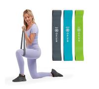 Gaiam Restore Lot de 3 mini bandes de résistance légères et moyennes pour les jambes et les exercices de booty et les entraînements 30,5 x 5,1 cm