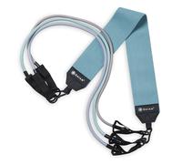 Gaiam Squat Band & Hip Trainer Set - Tissu Resistance Band avec 3 tubes de rsistance rglables quipement de gymnase la maison pour exercer la