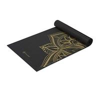 Gaiam Tapis de yoga imprimé de qualité supérieure extra épais et antidérapant pour tous les types de yoga, pilates et entraînements au sol, médaillon bronze métallique, 6 mm, 172,7 x 61 x 6 mm (L x l