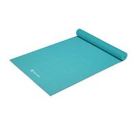 Gaiam Tapis de yoga réversible, couleur unie, antidérapant, pour tous les types de yoga, pilates et exercices au sol, bleu clair, 6 mm