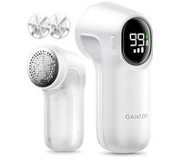 Gaiatop Rasoir en Tissu Rechargeable, Rasoir électrique à 3 Vitesses avec écran LED, 6 Lames, vêtements, Meubles, canapé, pilules, fusibles, Boules, épilateur à Pull Blanc