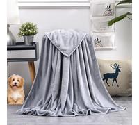 GAIFNAG Couverture en Peluche pour Le Canapé 120 x 250 cm Polyester, Pelucheuse et Douce, Entretien Facile Jeté de Canapé Polaire Couverture Lit pour Femme, Homme, Enfant, Animal, Famille, Gris Clair