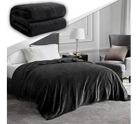 GAIFNAG Couverture en Peluche pour Le Canapé 80 x 150 cm Isponible en Plusieures Couleurs Élégantes Plaid Lesté Weighted Blanket pour Le Lit, Le Canapé, Le Sofa, Lit et Salon, Noir