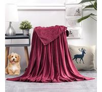 GAIFNAG Couverture Plaid Polaire, Couverture Portable 200 x 400 cm Polyester, Pelucheuse et Douce, Entretien Facile Heavy Weighted Blanket pour Femme, Homme, Enfant, Animal, Famille, Vin Rouge