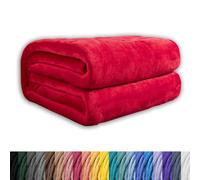 GAIFNAG Couverture Plaid Polaire Super Chaude 120 x 220 cm Flanelle Doux et Chaud, Lavable et Parfaite Plaid Polaire Chaud et Douillet Parfaite comme Couverture d'hiver Ou Cadeau, Rouge