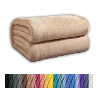 GAIFNAG Couverture Plaid Polaire Super Chaude 200 x 350 cm Polyester, Pelucheuse et Douce, Entretien Facile Couverture Sherpa, Couverture de Noël Parfaite comme Couverture d'hiver Ou Cadeau, Kaki