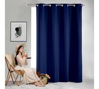 GAIFNAG Lot de 1 Rideaux Occultants 200 x 220 cm Opaque à Oeillets Isolation Lumiere Anti UV Decoration Thermique Fenêtre Rideaux & Rideaux pour Mariage de Noël Chambre, Bleu Foncé