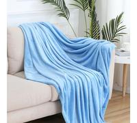 GAIFNAG Noël Couverture, Couverture Jetée de Canapé 150 x 150 cm Isponible en Plusieures Couleurs Élégantes Couverture Lestée pour L'Anxiété Parfaite comme Couverture d'hiver Ou Cadeau, Bleu Clair