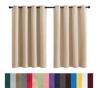 GAIFNAG Rideau à Oeillets, Lot de 1 Rideaux 120 x 80 cm Opaque à Oeillets Isolation Lumiere Anti UV Decoration Rideaux Balcon Fenêtre Cuisine pour Mariage de Noël Chambre, Kaki