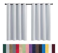 GAIFNAG Rideau à Oeillets, Lot de 1 Rideaux 140 x 200 cm Opaque à Oeillets Isolation Lumiere Anti UV Decoration Rideaux de Porte Chenille pour Chambre Fenêtre Salon Coucher, Blanc