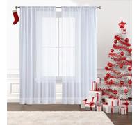 GAIFNAG Rideau Décoratif à Œillets Argentés 250 x 140 cm Isolation Lumiere Anti UV Decoration Rideau Occultant - Rideaux Isolation Thermique pour Porte Fenetre Dressing Salon, Blanc