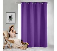 GAIFNAG Rideau Occultant à Oeillets 140 x 270 cm 100% Polyester/Décoration/Anti Bruit/Lavable Rideau Thermique Isolant Anti Chaleur pour Porte Fenetre Dressing Salon, Pourpre