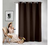 GAIFNAG Rideau Occultant Blanc - Rideaux 200 x 270 cm Bloquer Lumiere, Rideau Phonique Anti Bruit Anti Froid Occultant Rideau Chambre pour Chambre Fenêtre Salon Coucher, Marron