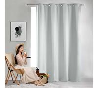 GAIFNAG Rideau Occultant - Rideaux Thermique 180 x 200 cm Opaque à Oeillets Isolation Lumiere Anti UV Decoration Occultant Rideau Chambre pour Porte Fenetre Dressing Salon, Blanc