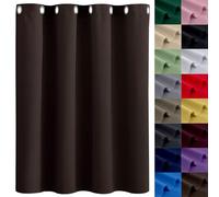 GAIFNAG Rideau Vitrage Occultant 220 x 240 cm 100% Polyester/Décoration/Anti Bruit/Lavable Oeillets Rideaux Salon, Rideau Anti Moustique pour Porte Fenetre Dressing Salon, Marron