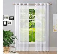 GAIFNAG Rideaux de Porte Chenille 220 x 225 cm Décoration de Fenêtre/Lavable Rideaux Occultant Court Isolant Thermique pour Mariage de Noël Chambre, Blanc