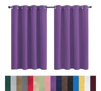 GAIFNAG Rideaux Occultants Épais 160 x 150 cm Bloquer Lumiere, Rideau Phonique Anti Bruit Anti Froid Oeillets Rideaux Salon, Rideau Anti Moustique pour Porte Fenetre Dressing Salon, Pourpre
